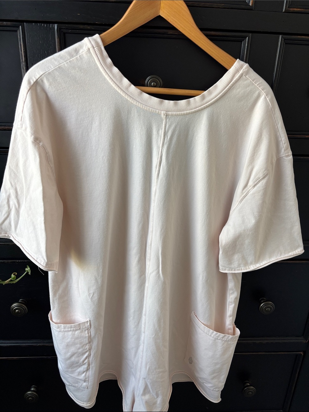FP Movement size XL Hot Shot Tee Romper in Bleached Clay